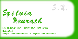 szilvia menrath business card